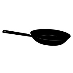 Stylized frying pan vector illustration