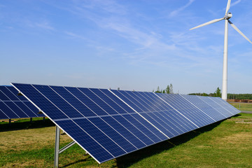 Solar panel produces green, environmentally friendly energy from