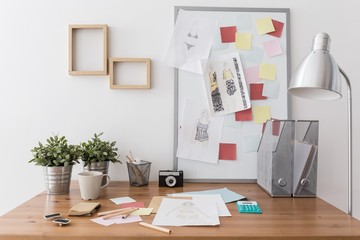 Obraz na płótnie Canvas Workplace with office supplies