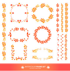 and-painted watercolor design elements.