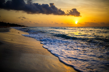 Fototapeta na wymiar Early Morning at Mexican Beach
