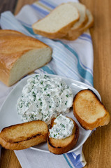 Toasts with cottage cheese