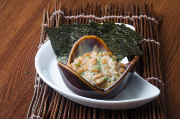 japanese natto on the background