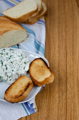 Toasts with cottage cheese