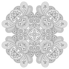 Black and white mandala.