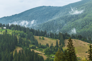 Fototapeta premium Wiejski krajobraz górski