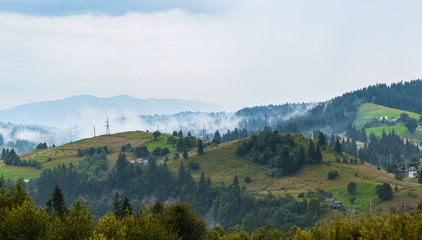 Naklejka premium Rural mountain landscape