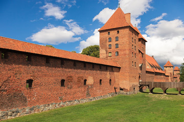 Fototapeta na wymiar The Old Gothic castle in Malbork, Poland.