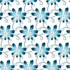 Abstract vector floral seamless background