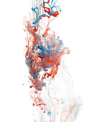 Red and blue ink