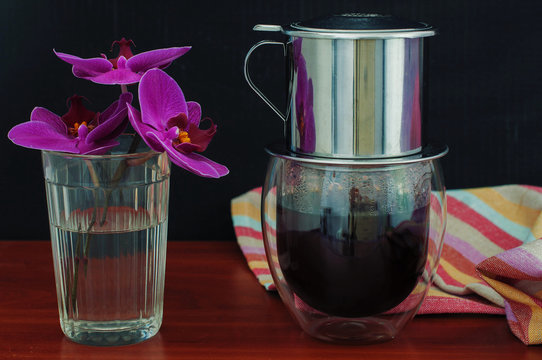  Vietnamese coffee and orchid