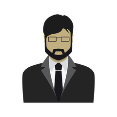 businessman in a suit flat design