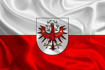 Austrian State Flags: Waving Fabric Flag of Tirol 