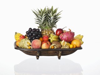 Bowl of exotic fruit