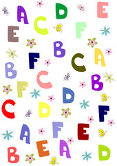 Vector alphabet vector illustration