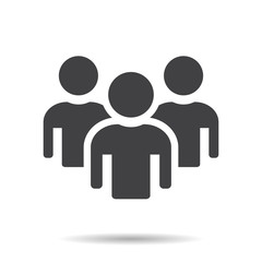 People icon with shadow