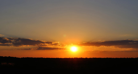 beautiful sunset with clouds