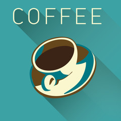 Coffee Cup Background with Space for Type