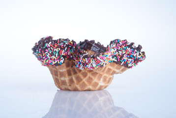 Fototapeta premium wafer bowl. wafer bowl on a background