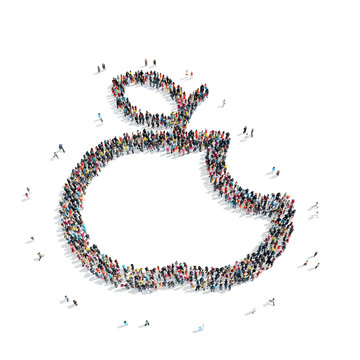 group  people  shape  apple