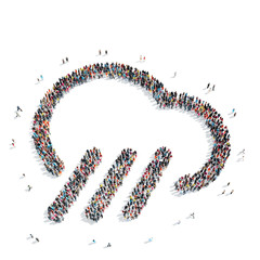 group  people  shape  cloud