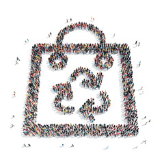 group  people  shape  bag recycling