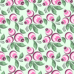 Fototapeta premium Seamless russian floral pattern