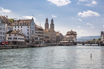 Fototapeta premium Limmat Riverside in Zurich