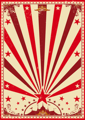 circus vintage red poster