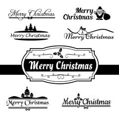 Merry christmas calligraphy text, isolated on white background 0
