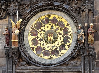 old astronomical clock, Prague, Czech Republic, Europe
