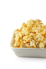 popcorn in white bowl