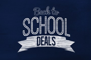 Obraz premium Composite image of back to school deals message