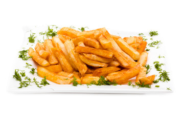 pile of appetizing french fries