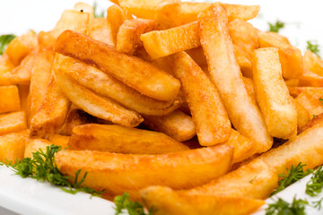 pile of appetizing french fries