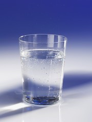 A glass of mineral water