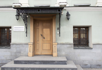 classical facade with steps