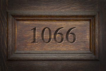 Engraved Historical Year 1066