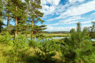 летний пейзаж на Уральской реке, Россия © 7ynp100