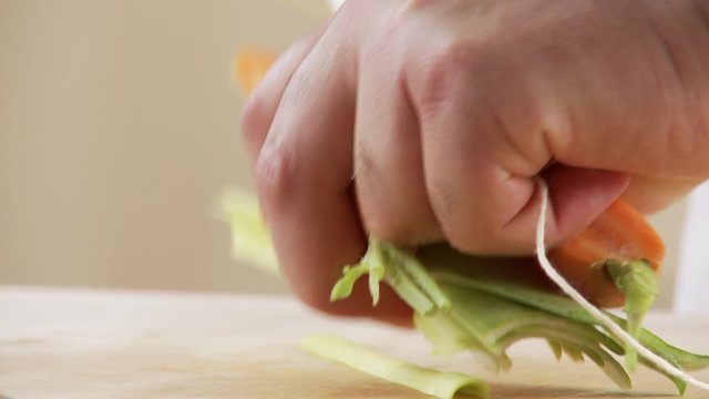 Mirepoix being tied with kitchen twine