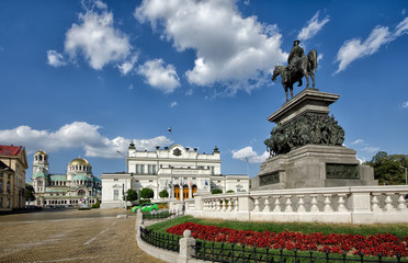 Bulgarian parliament square - obrazy, fototapety, plakaty