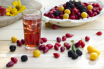 juice , blackberry , plum and dogwood