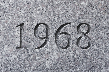 Engraved Historical Year 1968