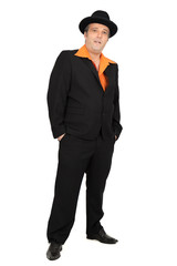 Obraz premium Handsome man doing different expressions in different sets of clothes: posing