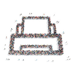  group  people shape  printer