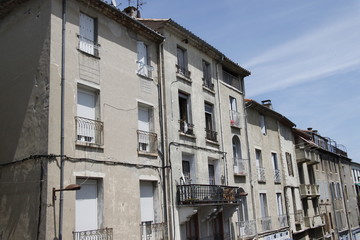 Fototapeta na wymiar Immeubles du Vigan, Cévennes 