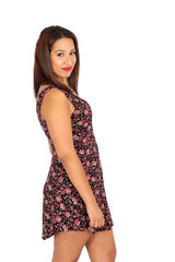 Fototapeta premium Beautiful woman doing different expressions in different sets of clothes: posing