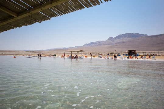 Badestelle am Toten Meer in Israel