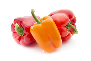 Pepper on the white isolatd background.