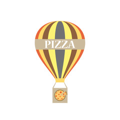 Fototapeta premium air balloon pizza delivery flat design